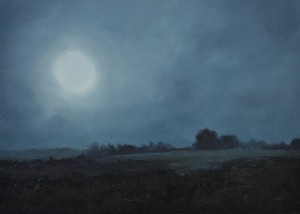 Nocturne #1, 5" x 7", oil on panel | Private Collection                           