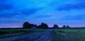 Rustbelt Twilight, 12" x 24", oil on canvas | Private Collection                 