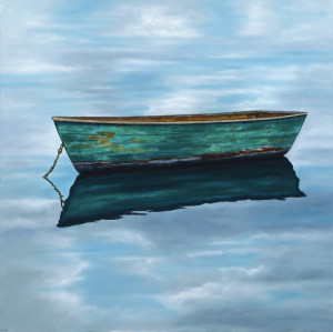 Blue Drift, 36" x 36", oil on canvas | Available via J. Petter Galleries               