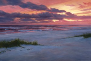 Scarlet Sea, 24" x 36", oil on canvas | Available via Marine Arts Gallery                                    