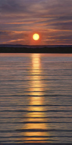 Red Sun, 36" x 18", oil on canvas | Available via J. Petter Galleries    