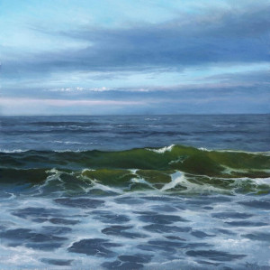 Evening Tide, 8" x 8", oil on panel | Available via George Billis Gallery       