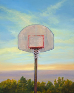 Hoops, 30" x 24", oil on canvas | Available via the Water Street Gallery           