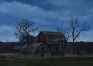West State Barn, 5" x 7", oil on wood panel | Sold 