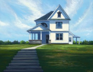House by the Road, 11” x 14”, oil on wood panel | Sold            