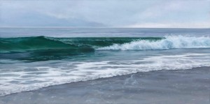 Emerald Surf, 12" x 24", oil on canvas | Available | George Billis Gallery             