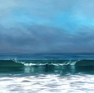 Emerald Surf, 30" x 30", oil on canvas | Available | Water Street Gallery  