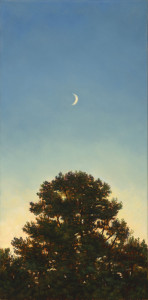 Golden Crescent, 24" x 12", oil on canvas | Available via Higher Art Gallery         