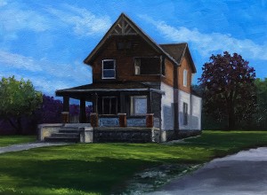 House on Fulton, 5" x 7", oil on wood panel | Sold                            