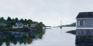 The Harbor, 18" x 36", oil on canvas | Sold                   